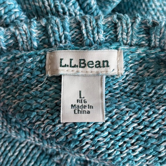 •L.L. Bean• 100% Cotton Marled Ragg Sweater - Size Large - Picture 2 of 8
